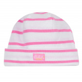 Βαμβακερό καπέλο σε λευκό και ροζ για ένα κορίτσι ZY 384649 