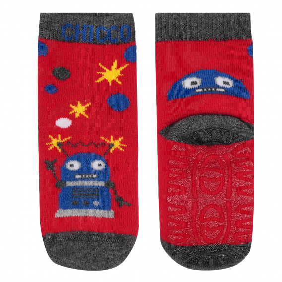 Κάλτσες για αγόρι με σταμπα εξωγήινοι, κόκκινο Chicco 384677 