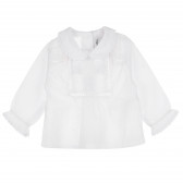 Λευκό βαμβακερό πουκάμισο με γιακά, για κορίτσι Neck & Neck 384681 