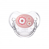 Newborn Baby πιπίλα με δαχτυλίδι ασφαλείας, λουλούδια Canpol 384693 