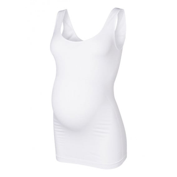 Άνευ ραφής μπλούζα για εγκύους, λευκό Mamalicious 3872 