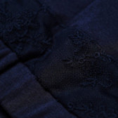 Παντελόνι σε μπλε χρώμα με τσέπη και κέντημα για κορίτσι Chicco 38872 4
