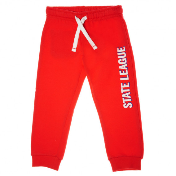 Αθλητικό παντελόνι για αγοράκι με επιγραφή, κόκκινο Chicco 38970 
