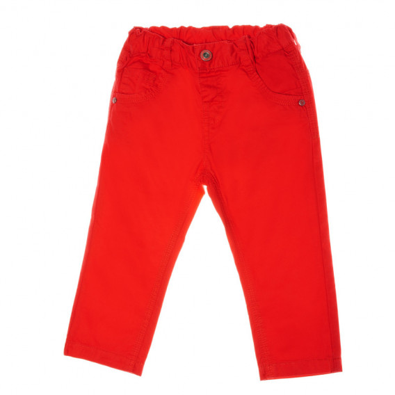 Κόκκινο βαμβακερό παντελόνι με λάστιχο για αγοράκι Chicco 38996 