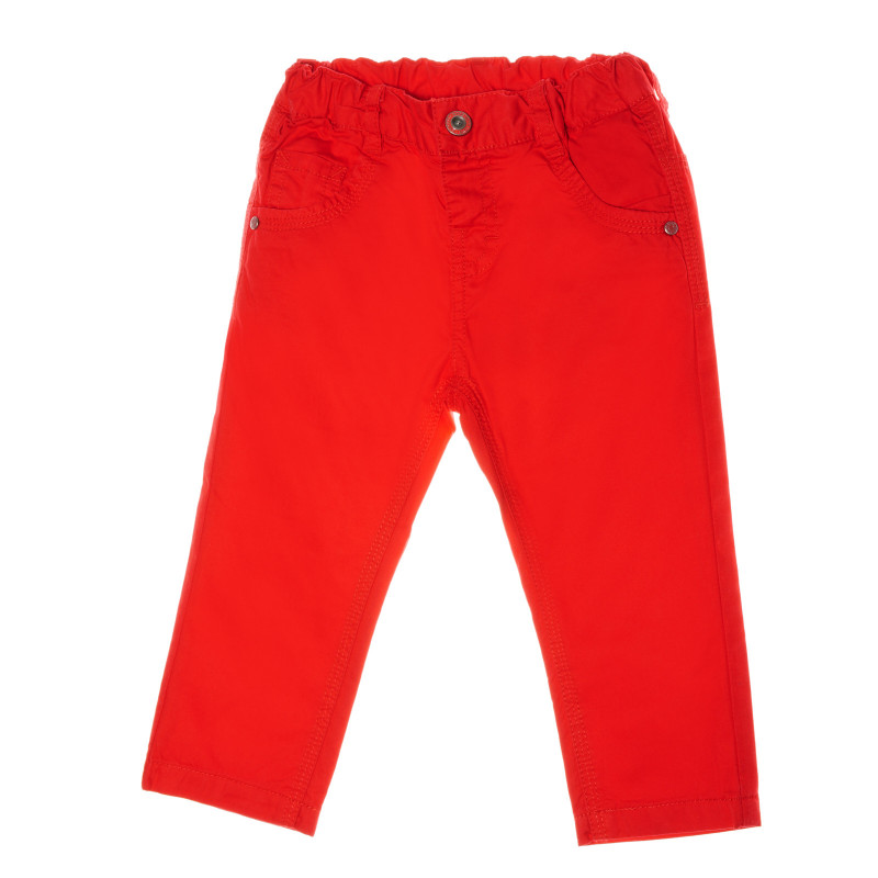 Κόκκινο βαμβακερό παντελόνι με λάστιχο για αγοράκι  38996