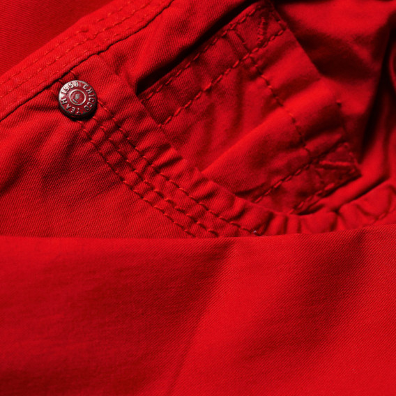 Κόκκινο βαμβακερό παντελόνι με λάστιχο για αγοράκι Chicco 38999 4
