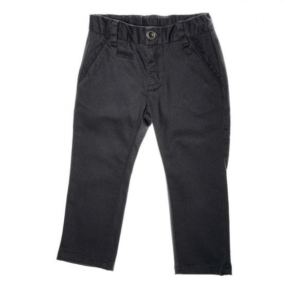 Παντελόνι για αγόρι με ευθεία γραμμή και διακόσμηση με τύπωμα, σκούρο γκρι Chicco 39148 