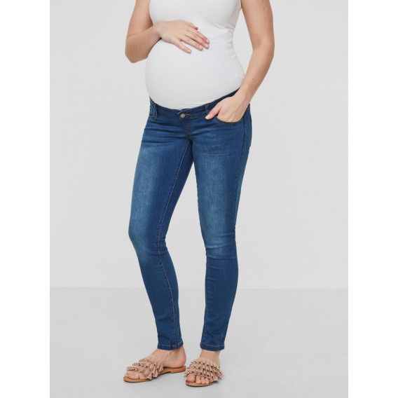 Εντοιχισμένο τζιν για έγκυες γυναίκες με βαμβακερή ζώνη Mamalicious 3916 5