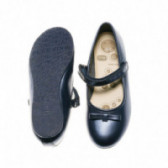Δερμάτινα παπούτσια μπαλαρίνας για κορίτσι με φιόγκο, μπλε Chicco 39675 3
