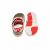 Δερμάτινα παπούτσια βρεφικά για αγόρι με κόκκινη λεπτομέρεια Chicco 39907 3