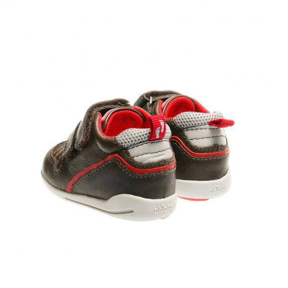 Δερμάτινα παπούτσια για αγοράκι με ασημένιες λεπτομέρειες Chicco 39912 2
