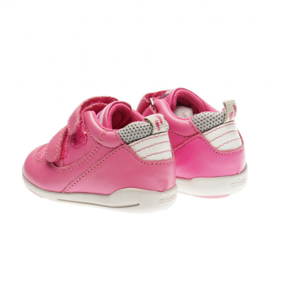 Δερμάτινα παπούτσια για κοριτσάκι, σε ροζ χρώμα Chicco 39915 2