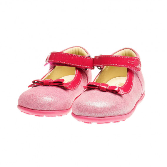 Δερμάτινα παπούτσια για κοριτσάκι με κομψούς φιόγκους Chicco 39917 