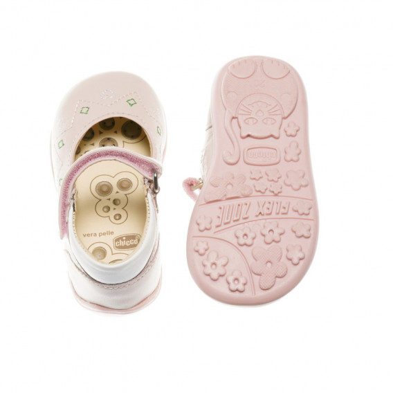 Δερμάτινα παπούτσια για κοριτσάκι, ροζ Chicco 39958 3