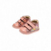 Δερμάτινα παπούτσια για κοριτσάκι, ροζ με μπροκάρ Chicco 39983 