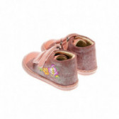 Δερμάτινα παπούτσια για κοριτσάκι, ροζ με μπροκάρ Chicco 39984 2
