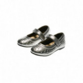 Δερμάτινα γκρι παπούτσια για κορίτσια με λουράκι Chicco 40094 