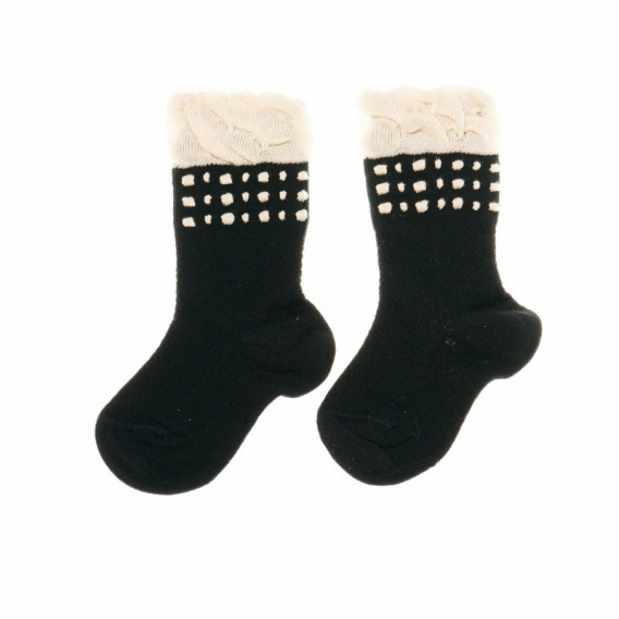 Κάλτσες με δαντέλα για ένα κορίτσι, μαύρο Chicco 40324 2