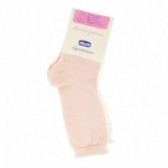 2 κομμάτια 3/4 ανοιχτό ροζ κάλτσες για ένα κορίτσι Chicco 40349 