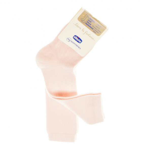2 κομμάτια μονόχρωμες ροζ 3/4 κάλτσες για ένα κορίτσι Chicco 40364 