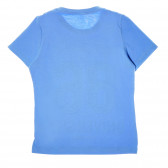 Μπλούζα με κοντό μανίκι σε μπλε χρώμα με επιγραφή για κορίτσι Name it 40415 2