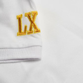 Μπλουζάκι πόλο για αγόρι, σε λευκό χρώμα με κεντημένο έμβλημα της μάρκας Lamborghini 40750 4