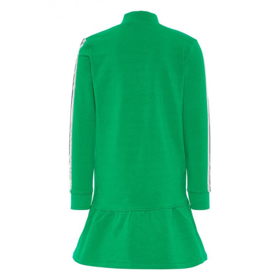 Μακρυμάνικο φόρεμα με φερμουάρ, σε πράσινο χρώμα Name it 4093 2