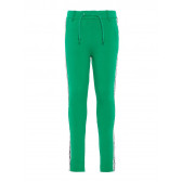 Πράσινο παντελόνι για κορίτσια με κάθετη λωρίδα στο πλάι Name it 4098 