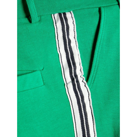 Πράσινο παντελόνι για κορίτσια με κάθετη λωρίδα στο πλάι Name it 4100 3