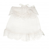Λευκό βαμβακερό φόρεμα με δέσιμο για ένα κορίτσι LIPSY 41984 
