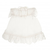 Λευκό βαμβακερό φόρεμα με δέσιμο για ένα κορίτσι LIPSY 41986 4
