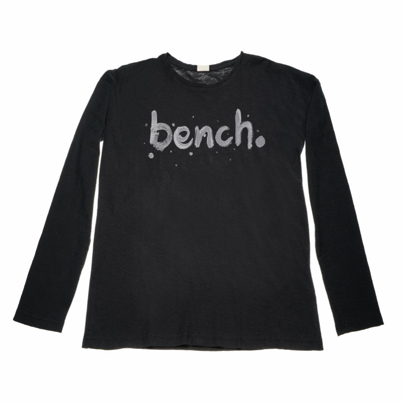 Μακρυμάνικη μπλούζα σε μαύρο χρώμα με όνομα μάρκας για κορίτσι  42412