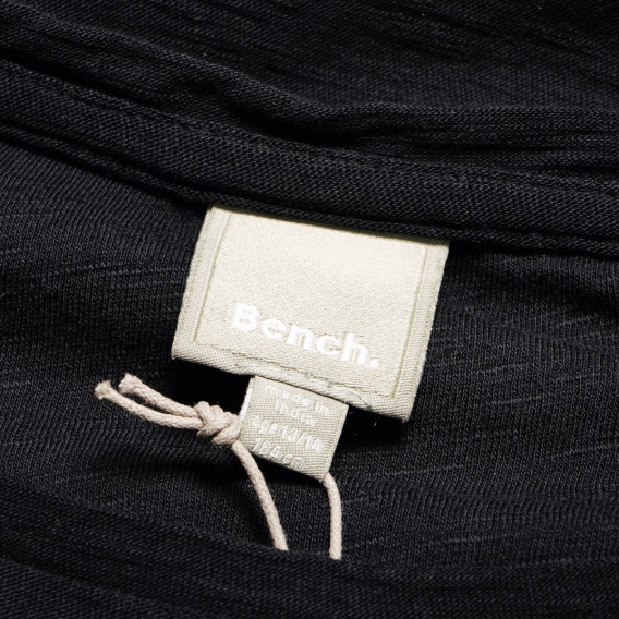 Μακρυμάνικη μπλούζα σε μαύρο χρώμα με όνομα μάρκας για κορίτσι BENCH 42414 3