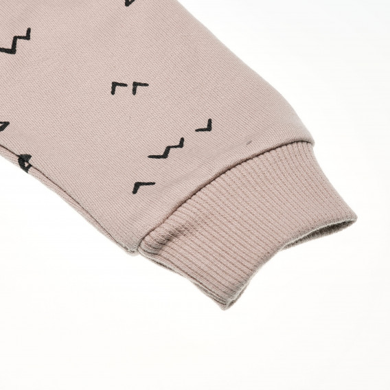 Βαμβακερό πουλόβερ με σχέδια τριγώνων σε μωβ χρώμα - unisex Pinokio 42495 6