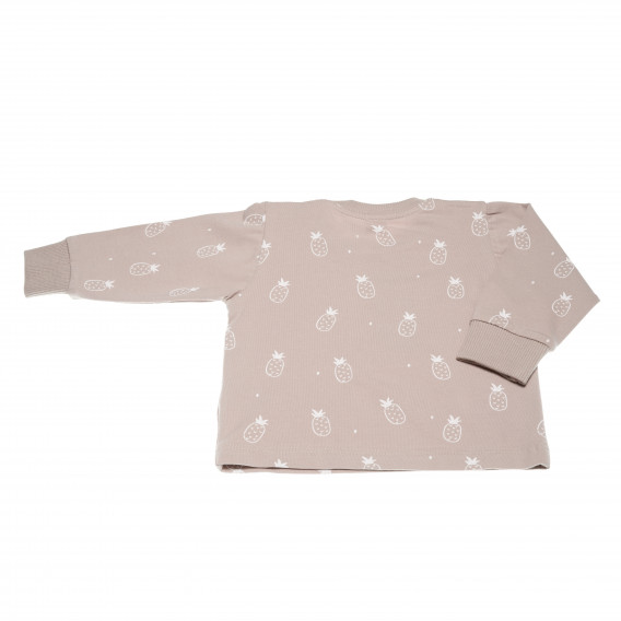Βαμβακερή, μακρυμάνικη μπλούζα Unisex με τυπωμένα σχέδια ανανά Pinokio 42498 3
