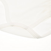 Βαμβακερό, μακρυμάνικο φορμάκι σε λευκό χρώμα, με χαρούμενο σχέδιο με πολική αρκούδα, unisex Pinokio 42618 4