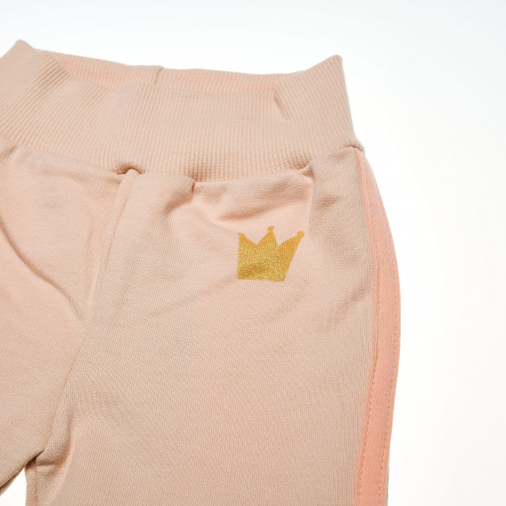 Βρεφικό παντελόνι με ροζ ρίγα στο πλάι, για κορίτσι Pinokio 42657 3