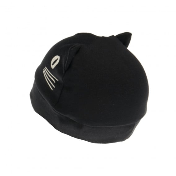 Kαπέλο γατάκι με αυτιά από βαμβάκι - unisex, μαύρο Pinokio 43089 4