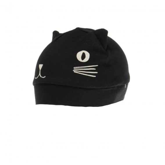 Kαπέλο γατάκι με αυτιά από βαμβάκι - unisex, μαύρο Pinokio 43440 3