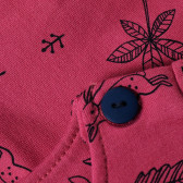 Μακρυμάνικο φόρεμα για κορίτσι, σε σκούρο ροζ χρώμα Pinokio 44443 3