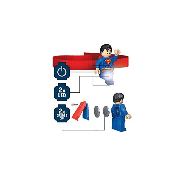 Κορδέλα κατασκευαστή με Superman με λαμπτήρα LED Lego 44489 4
