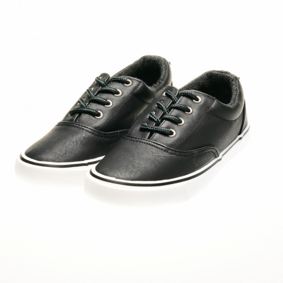 Πάνινα παπούτσια για αγόρι, με τακουνάκι στη φτέρνα, μαύρο KIABI 45221 
