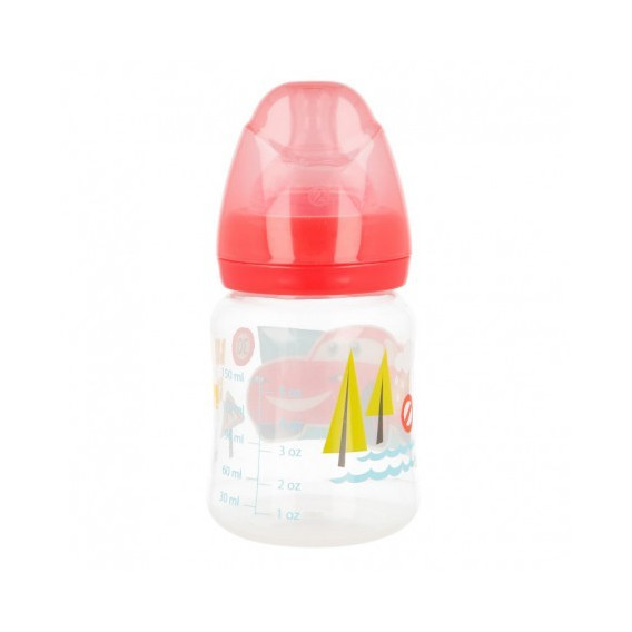 Μπουκάλι τροφοδοσίας πολυπροπυλενίου, με πιπίλα 2 σταγόνες, 0+ μήνες, 240 ml, χρώμα: κόκκινο Cars 45605 2