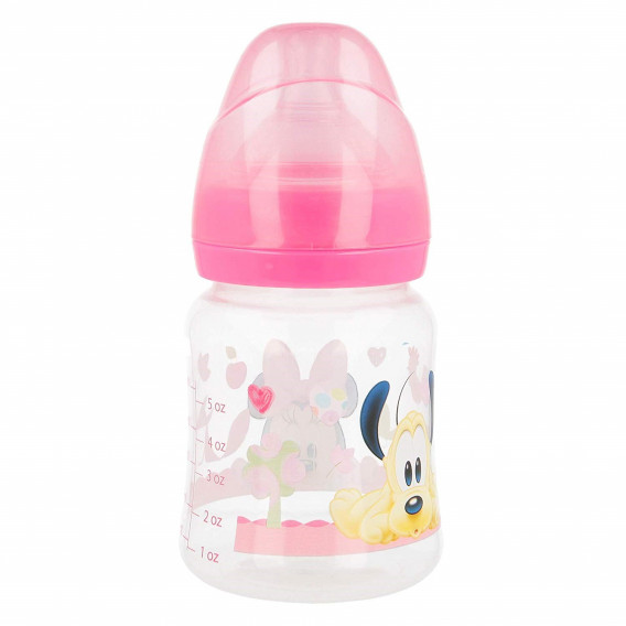 Μπουκάλι τροφοδοσίας πολυπροπυλενίου Minnie Mouse, με πιπίλα 2 σταγόνες, 0+ μήνες, 150 ml, χρώμα: ροζ Minnie Mouse 45846 4