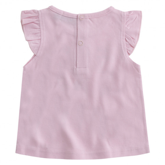Ροζ βαμβακερή μπλούζα με μια εικόνα παγωτού για κορίτσι Canada House Canada House 46113 2