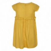 Κίτρινο κοντομάνικο φόρεμα με φερμουάρ για κορίτσι Canada House 46186 2