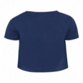 Κοντομάνικο βαμβακερό μπλουζάκι σε μπλε χρώμα με επιγραφή Canada House 46201 2