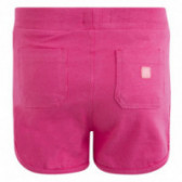 Εφαρμοστό ροζ βαμβακερό σορτσάκι με τσέπες για κορίτσι Canada House 46223 2