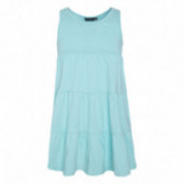 Ανοιχτό μπλε αμάνικο βαμβακερό φόρεμα για κορίτσι Canada House 46224 