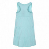 Ανοιχτό μπλε αμάνικο βαμβακερό φόρεμα για κορίτσι Canada House 46225 2